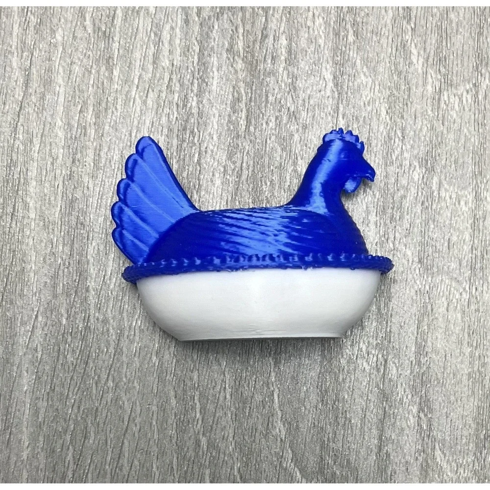 Set 6 Hen On Nest Fridge Magnets HON‎ 3D Printed Kitchen Farmhouse Two-Tone